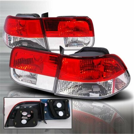 OVERTIME Altezza 2 Door Tail Lights for 96 to 00 Honda Civic Red & Clear - 10 x 19 x 25 in. OV1187808